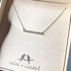 Chloe + Isabel Pave Bar Pendant Necklace